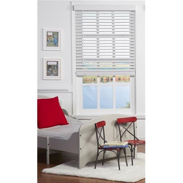 Safe Styles Safe Styles UBJ27X48WT 2 in. Cordless Faux Wood Blind; White - 27 x 48 in. UBJ27X48WT